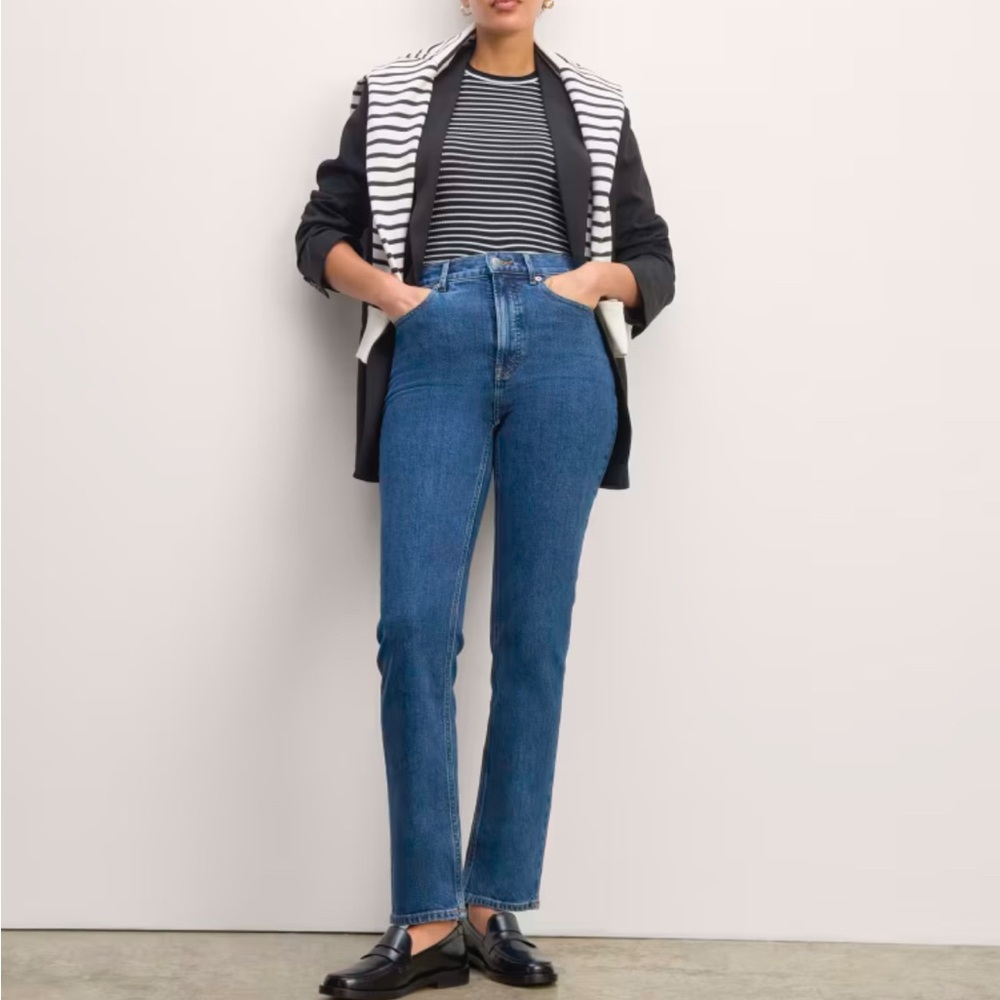NWT Everlane Way-High Slim Jeans (Deep Rinse)